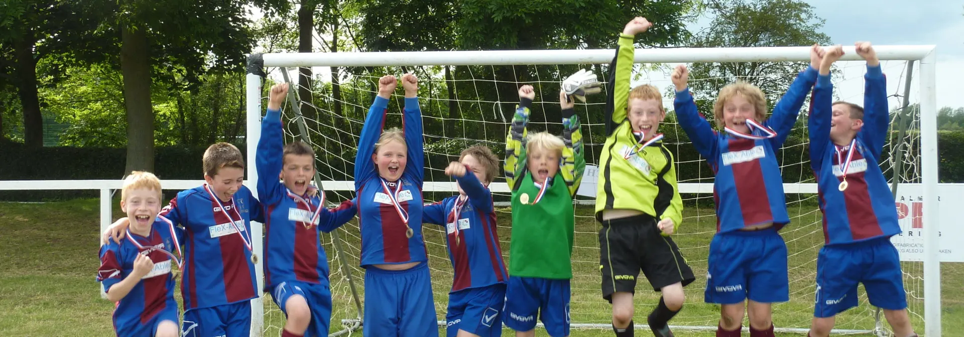 Junior team on the pitch